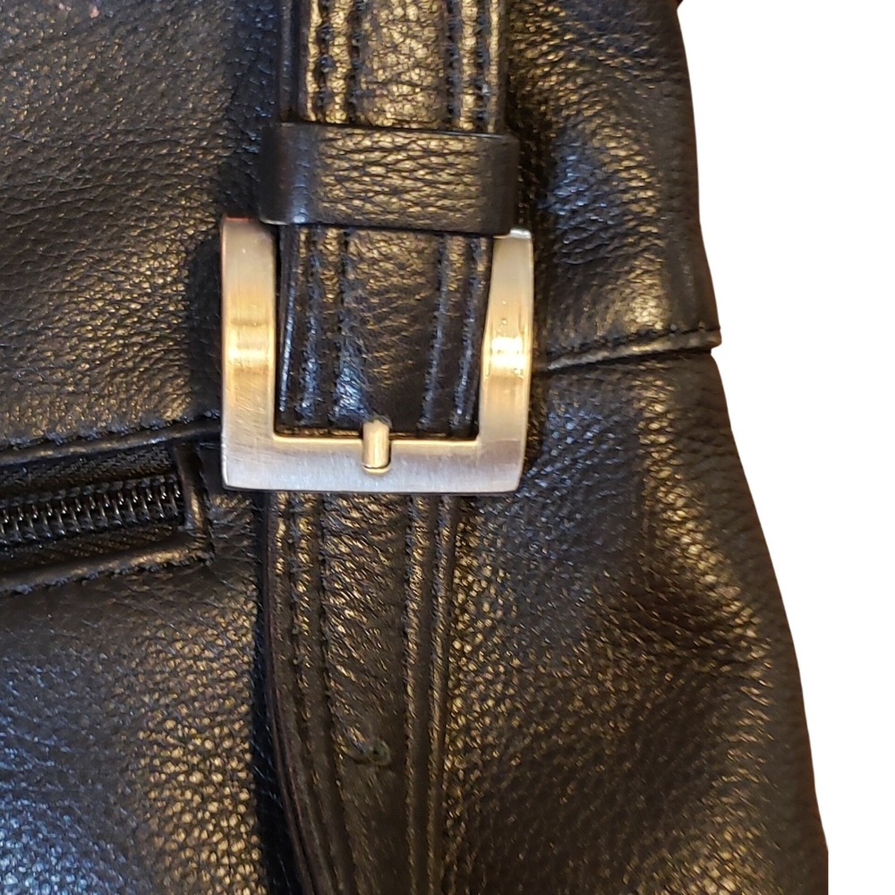 Giani Bernini Black Leather Crossbody Bag Medium Hobo‎ Style - Picture 5 of 13